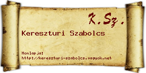 Kereszturi Szabolcs névjegykártya